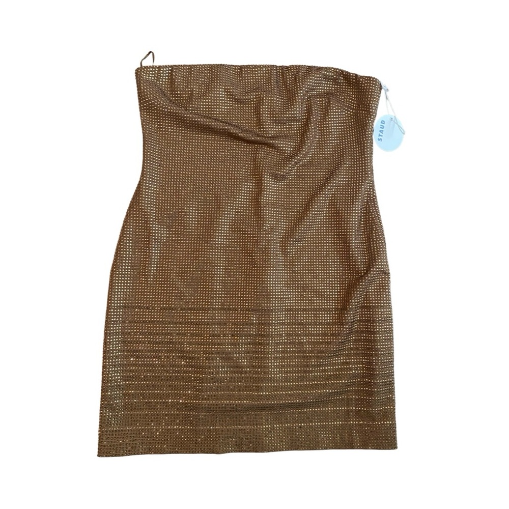 NWT Staud Finches Mini Dress In Mocha XL